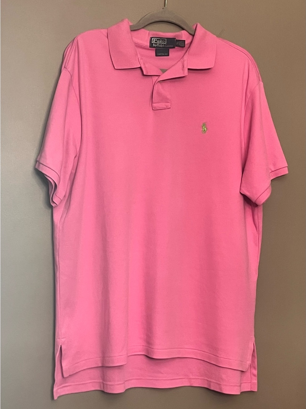 Polo by Ralph Lauren Pink Custom Fit Polo Shirt